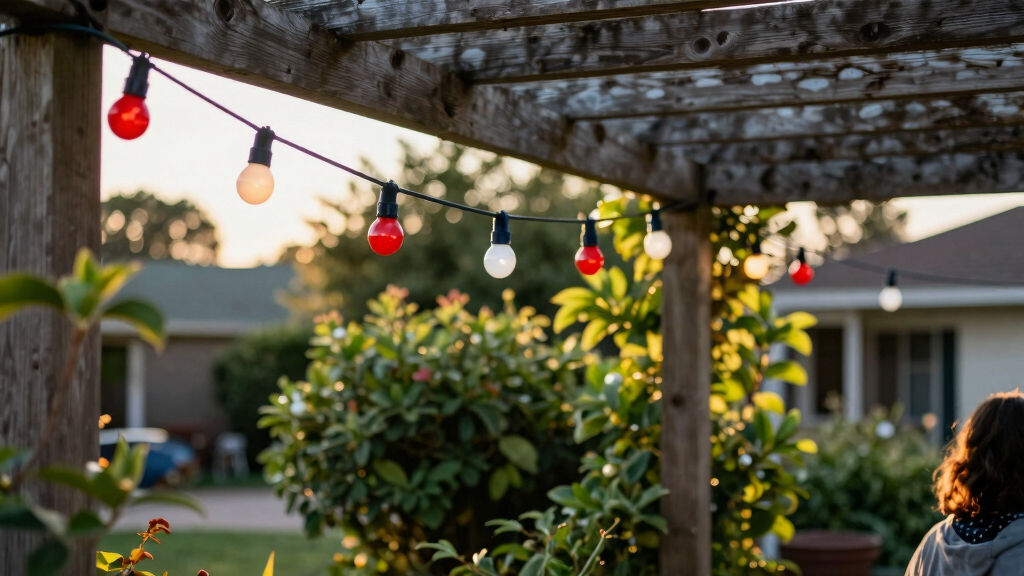patriotic outdoor string lights