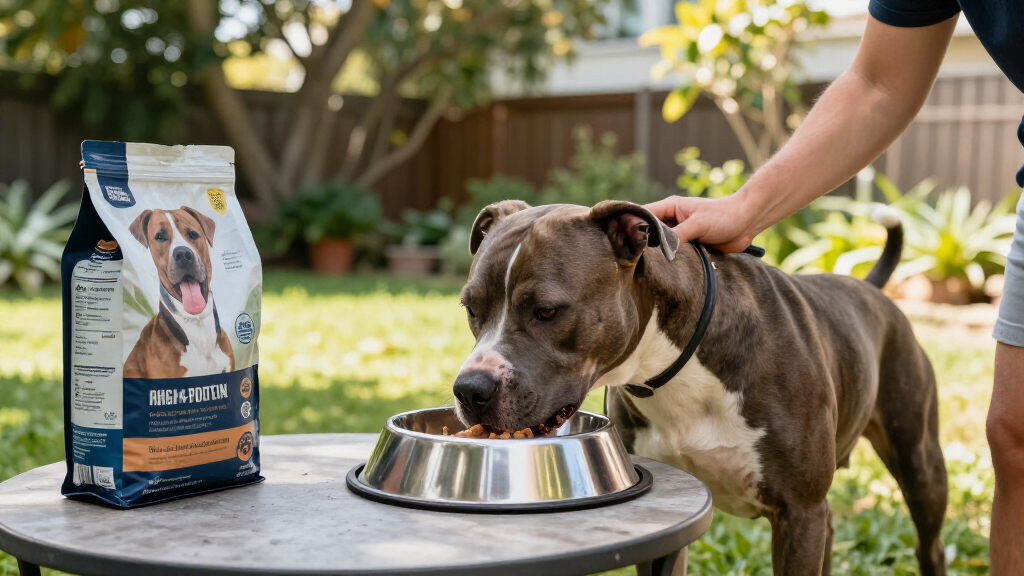 dog food for pitbulls to gain muscle