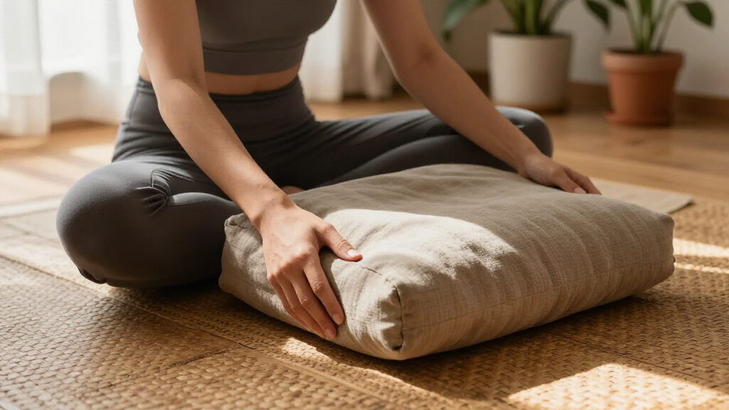 organic cotton meditation cushion