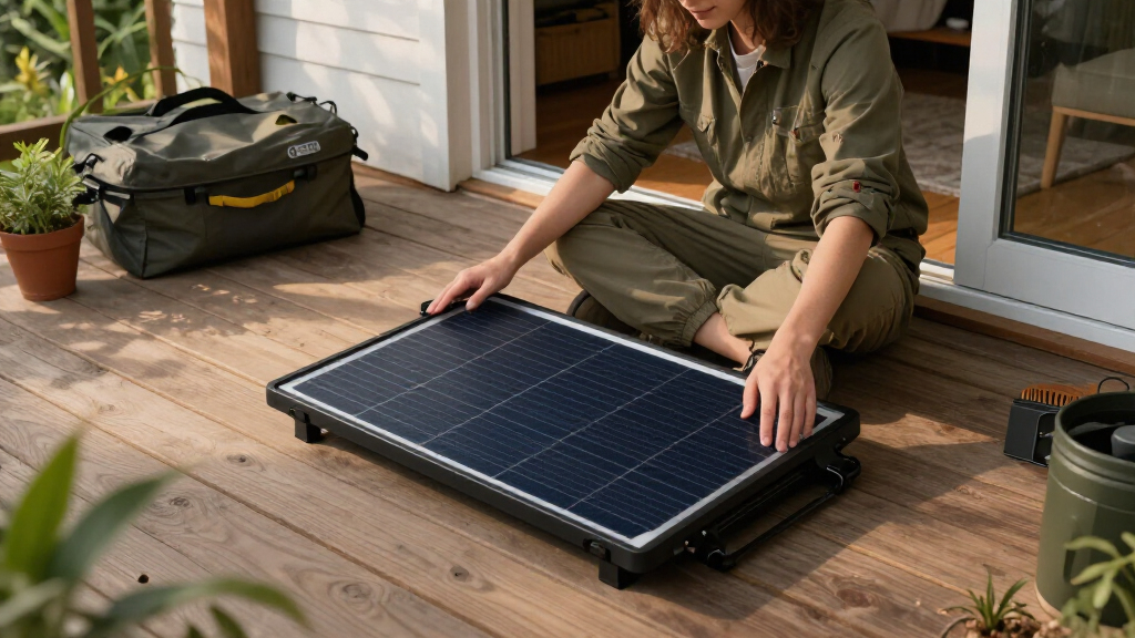 portable solar panel for camping and home