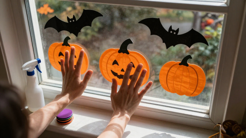 Halloween window clings