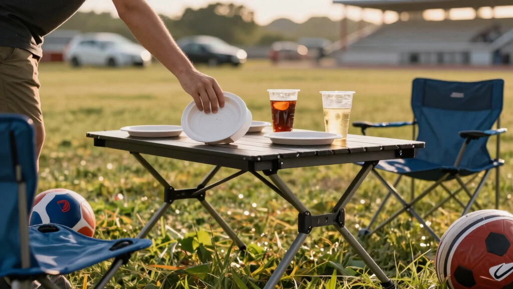 portable outdoor tailgating tables