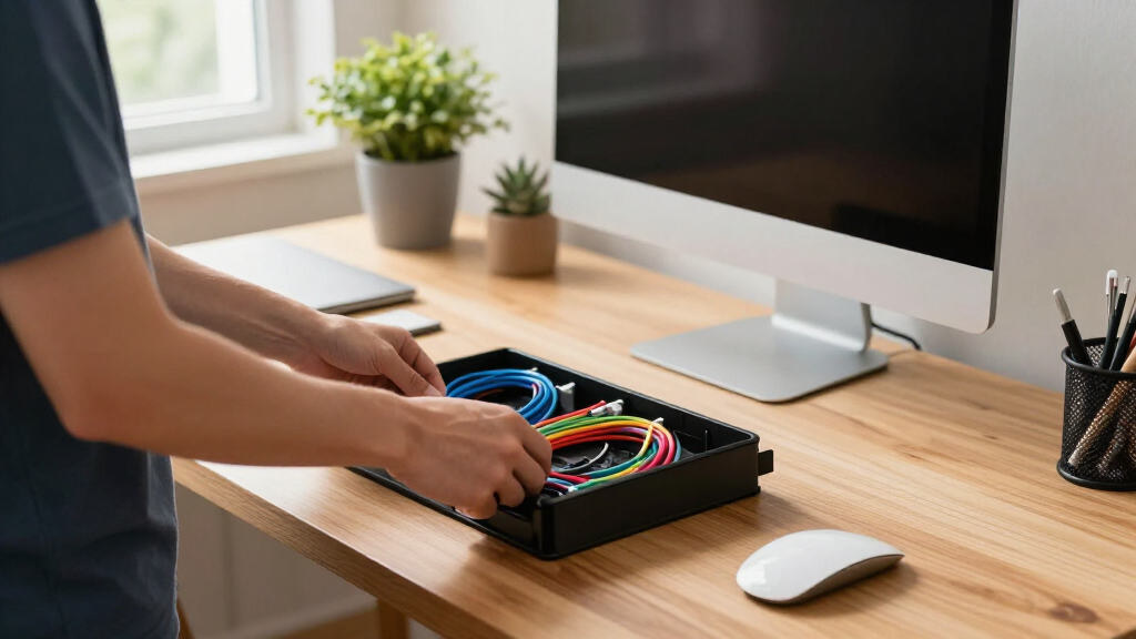 best standing desk cable tray management kit