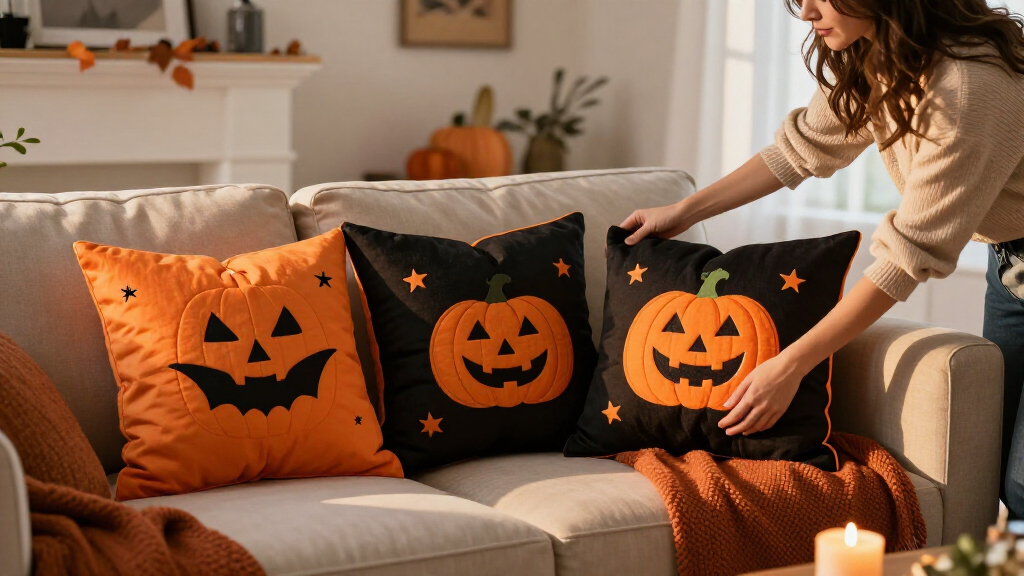 Halloween throw pillow covers