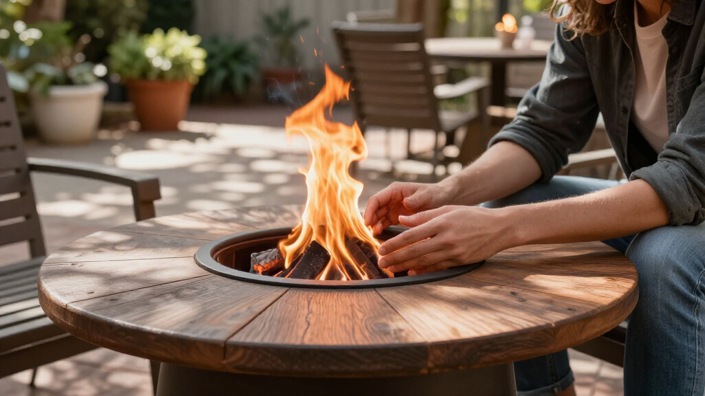 best propane fire pit table