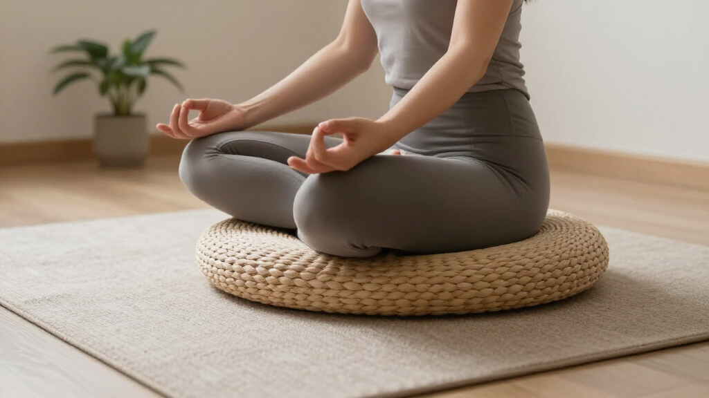 meditation cushions and floor mats