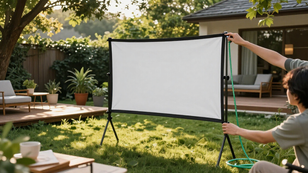 projector screen for backyard