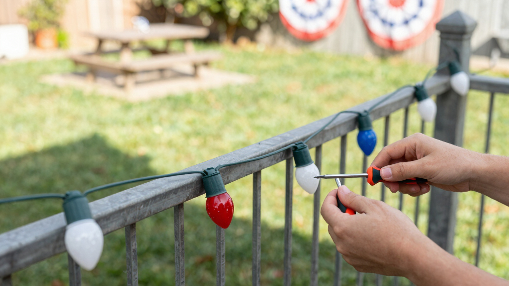 patriotic outdoor string lights
