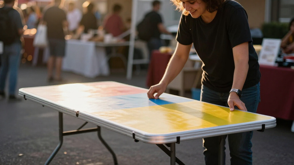 collapsible sales tables for exhibitions