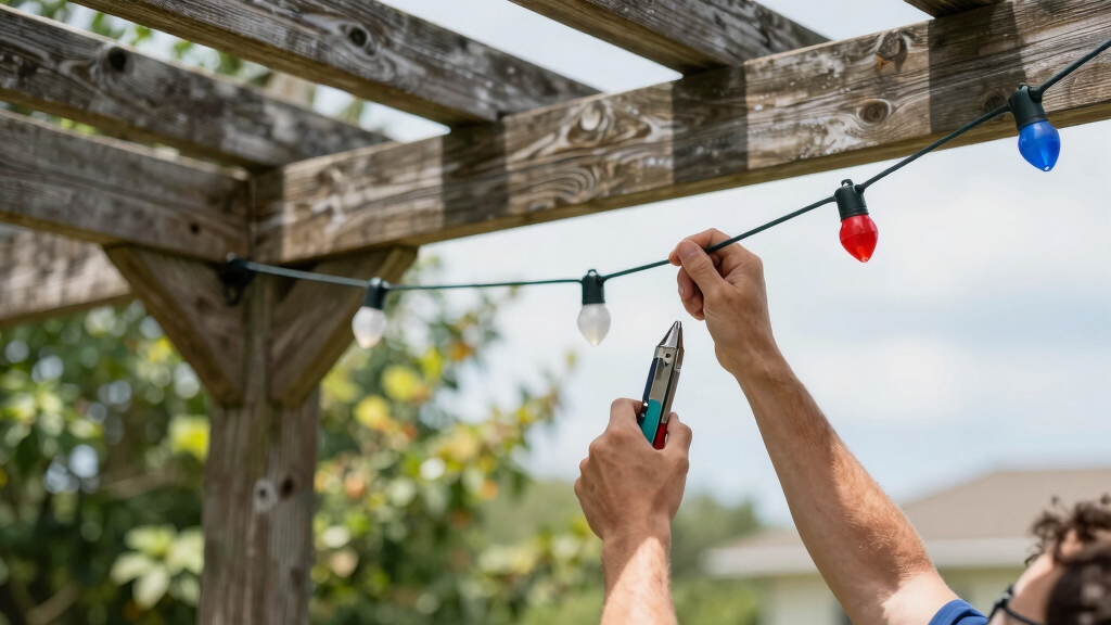 patriotic outdoor string lights