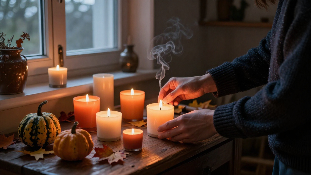 Halloween ritual candles