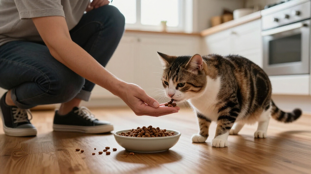 tasting dry cat food