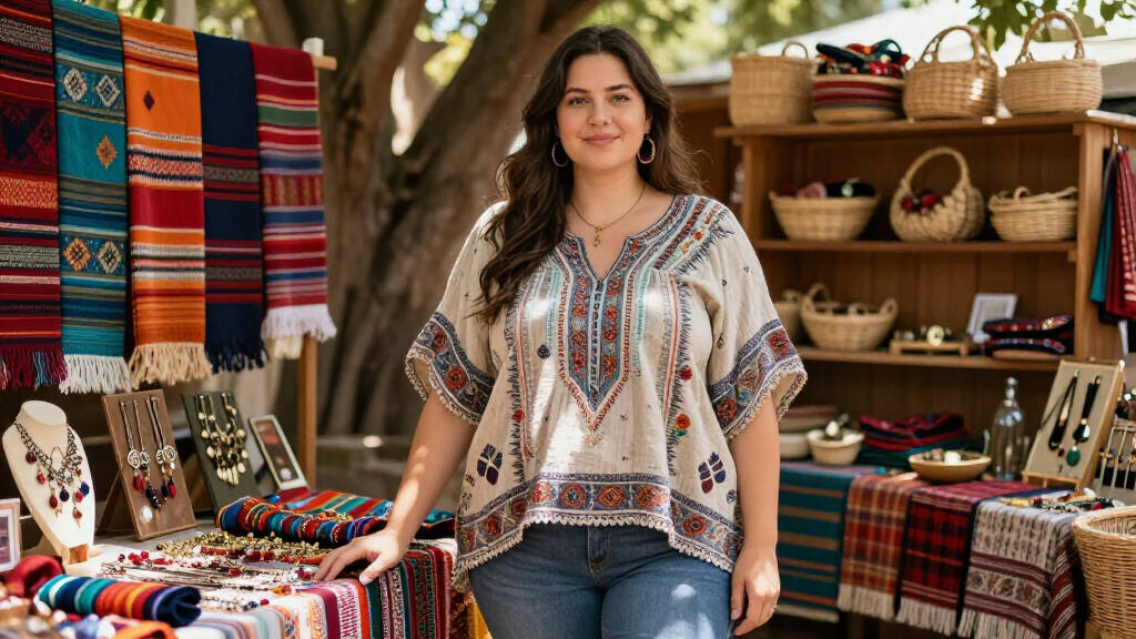 plussize boho tops
