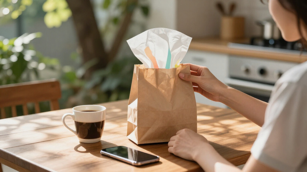 paper bag with tissue paper