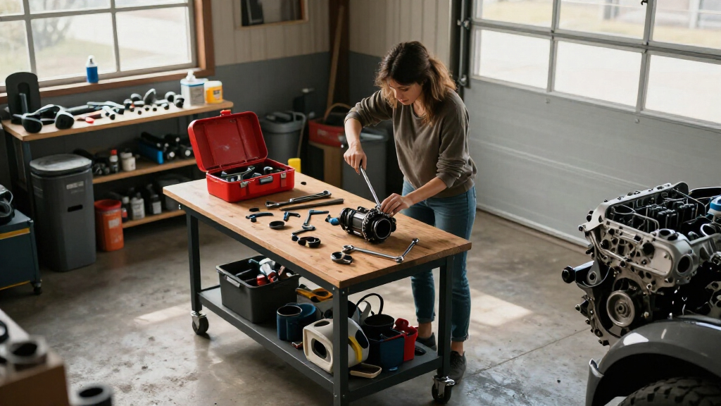 rolling workbench for garage