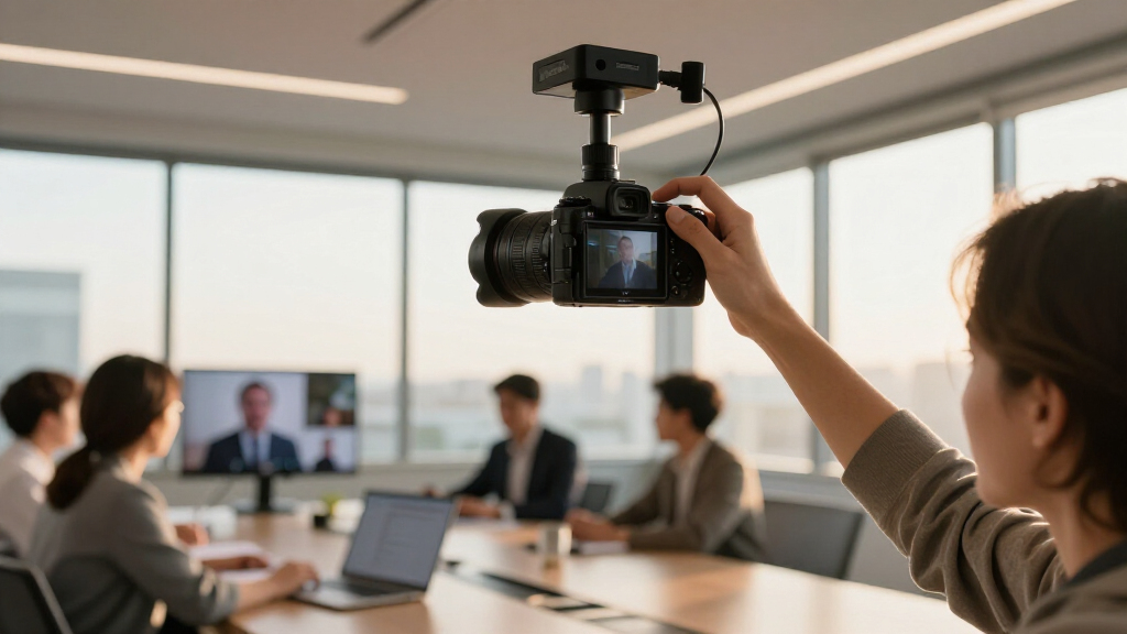 Conference room camera for hybrid meetings