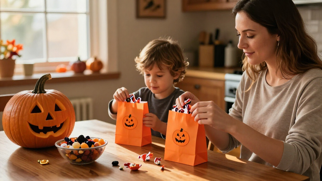 kids Halloween treat bags