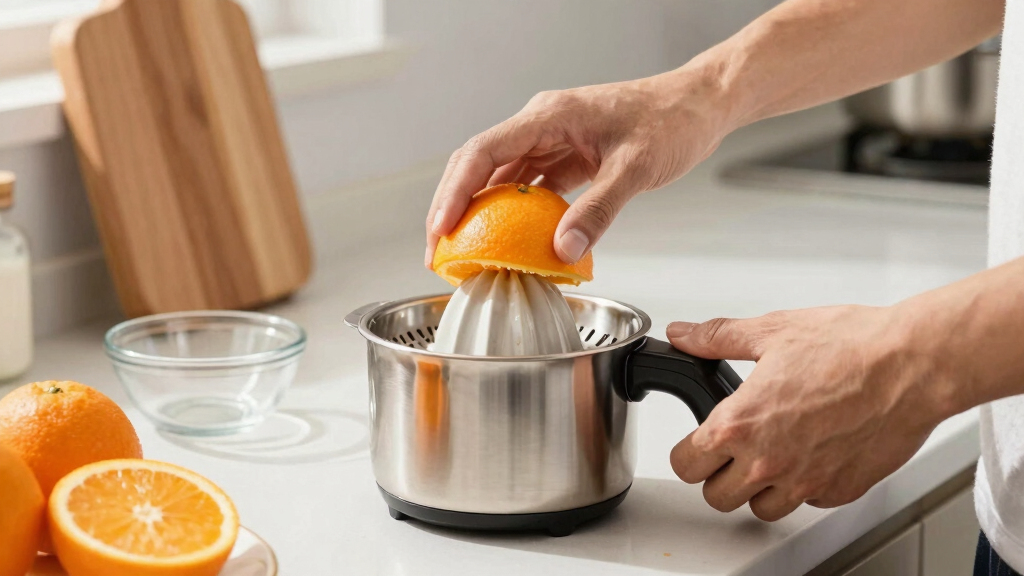 manual citrus press for juicing