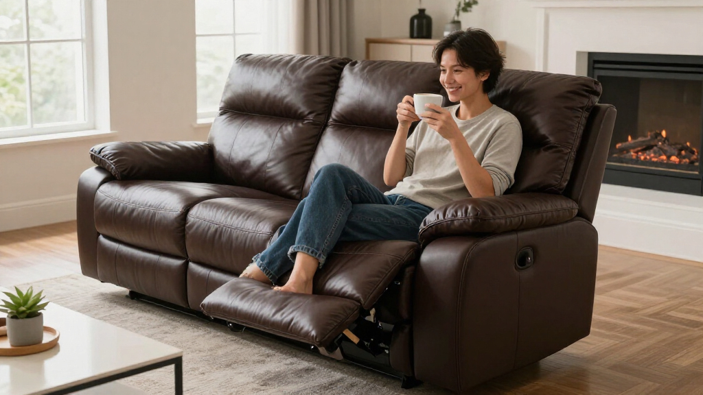 best leather power reclining sofa
