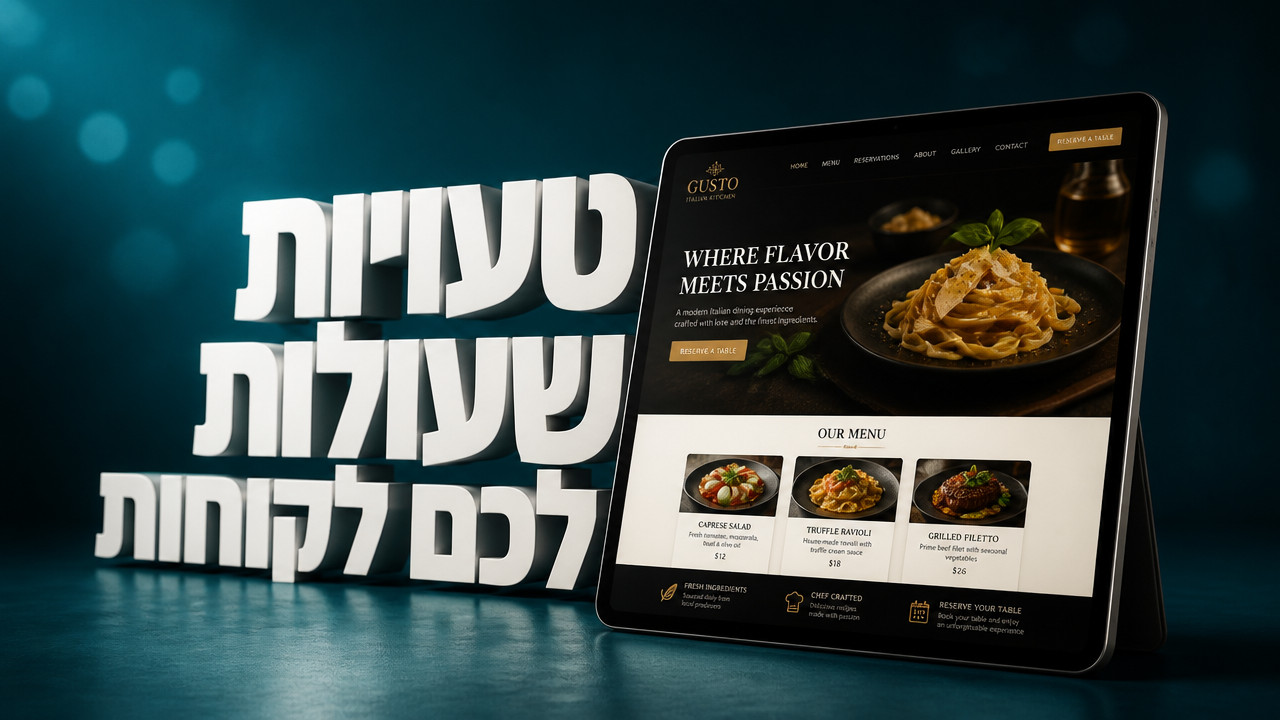 בניית אתר למסעדה: המדריך המלא לבעלי עסקים ב-2026