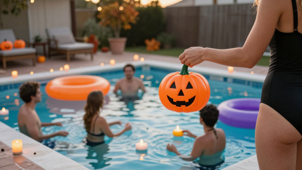 Halloween pool party supplies