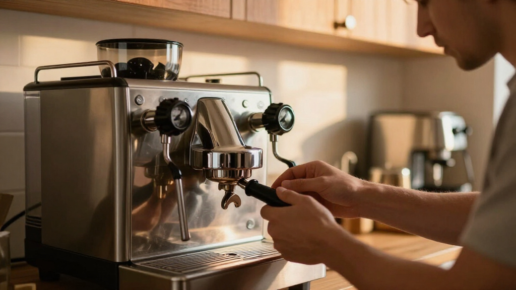 best rotary pump prosumer espresso machine with dual gauges