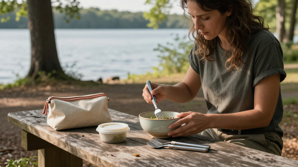 compact travel cutlery set