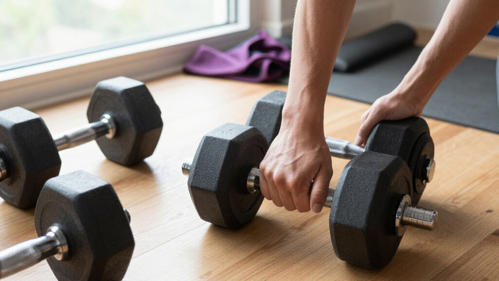 adjustable dumbbell set