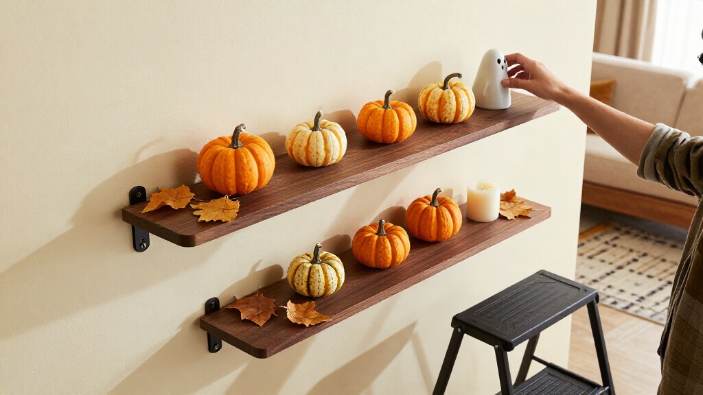 Halloween decorative wall shelves