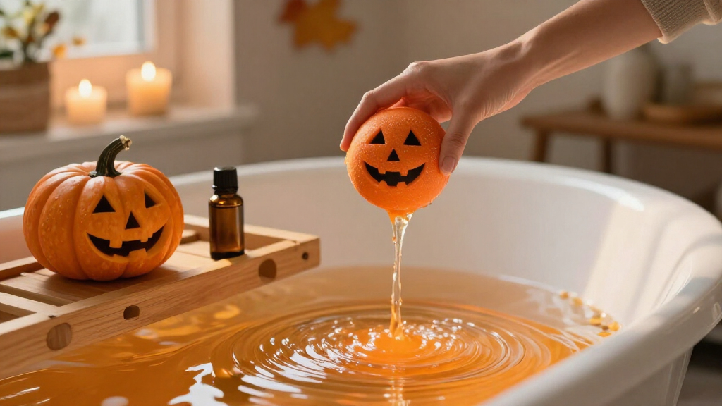 essential oil Halloween bath bombs
