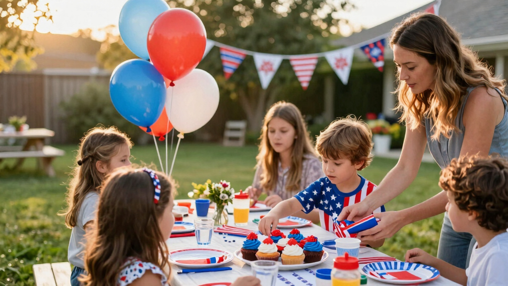 children's patriotic outdoor party supplies