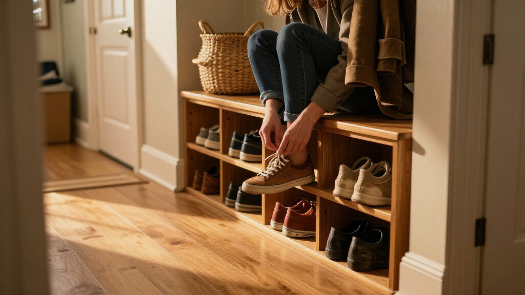 entryway shoe storage benches