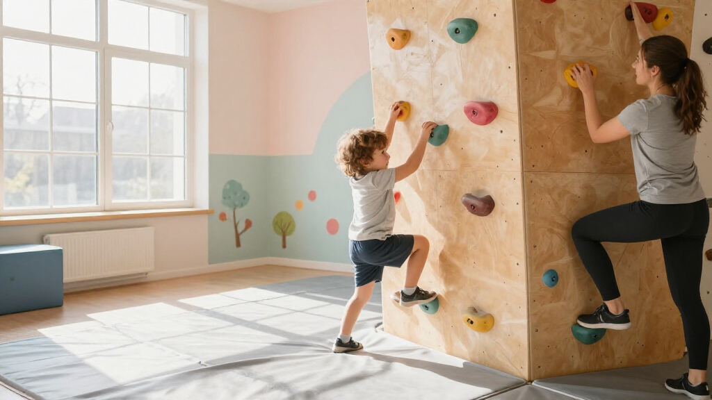 indoor climbing wall set for playroom