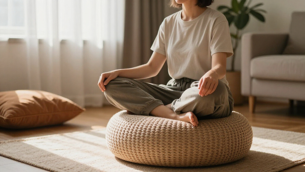 meditation poof ottoman
