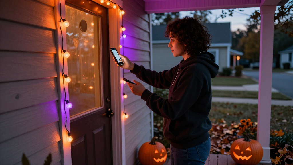 smart home Halloween lights