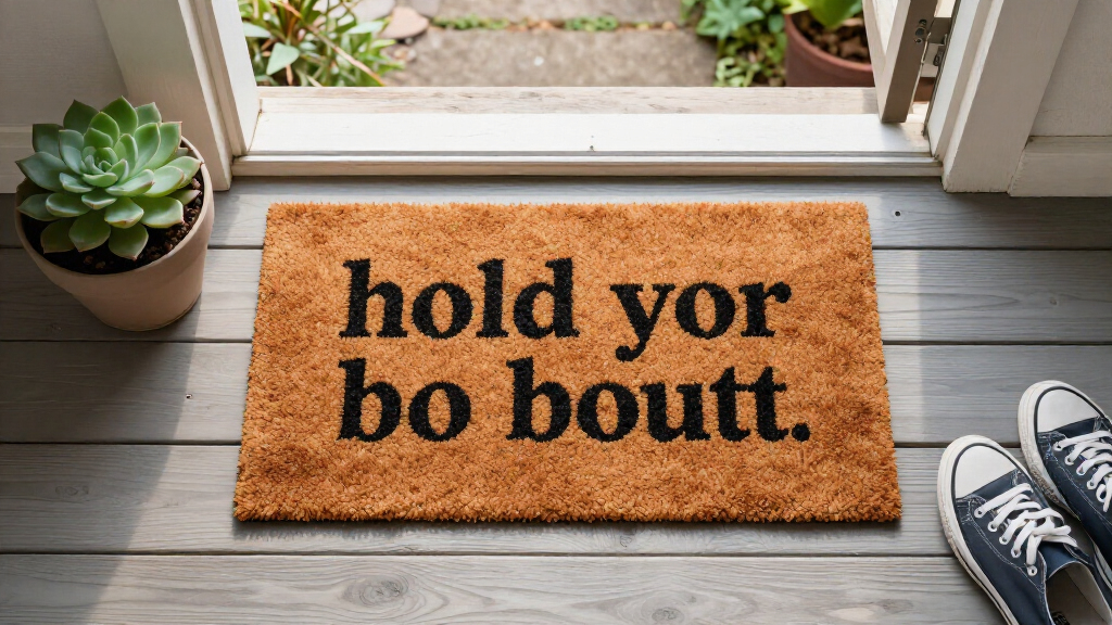 inspirational quote door mats