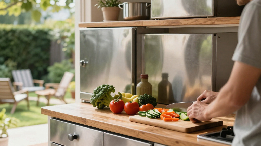 best outdoor kitchen cabinets stainless steel
