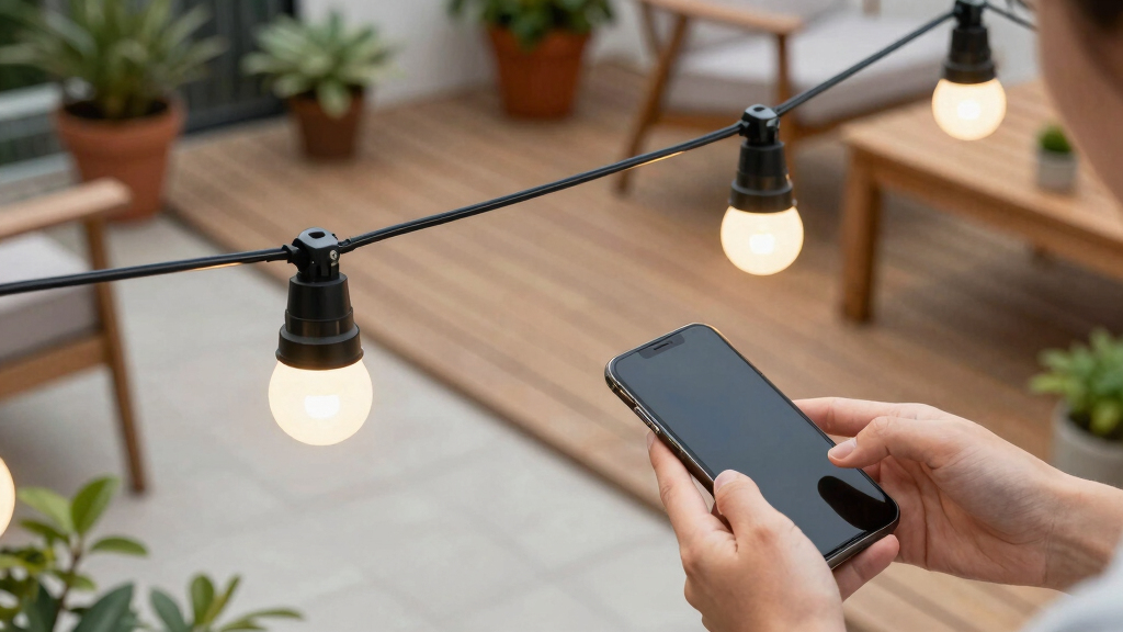 smart outdoor string lights