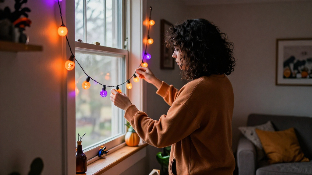 indoor halloween string lights