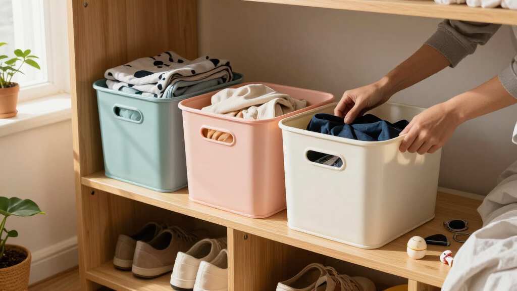 multifunctional dorm storage bins