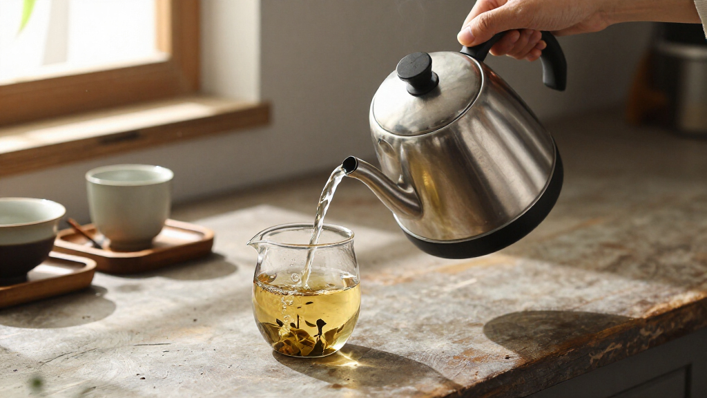 stainless steel electric kettle for loose leaf tea