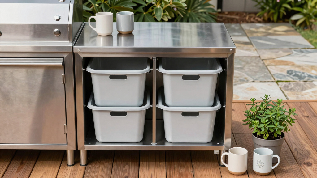outdoor kitchen storage solutions