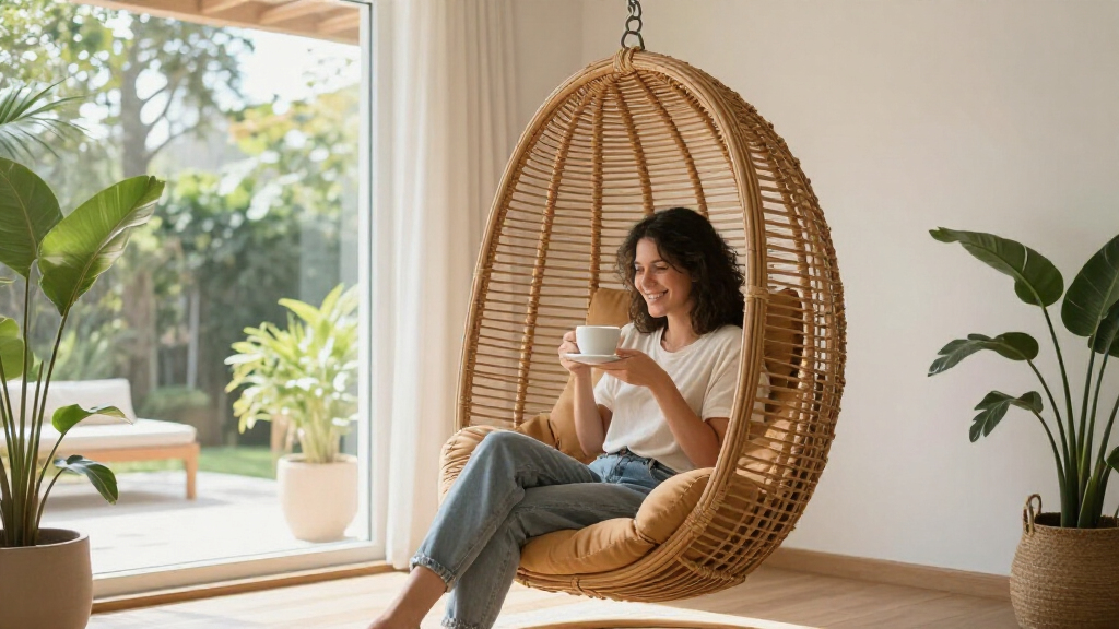 rattan hanging chairs