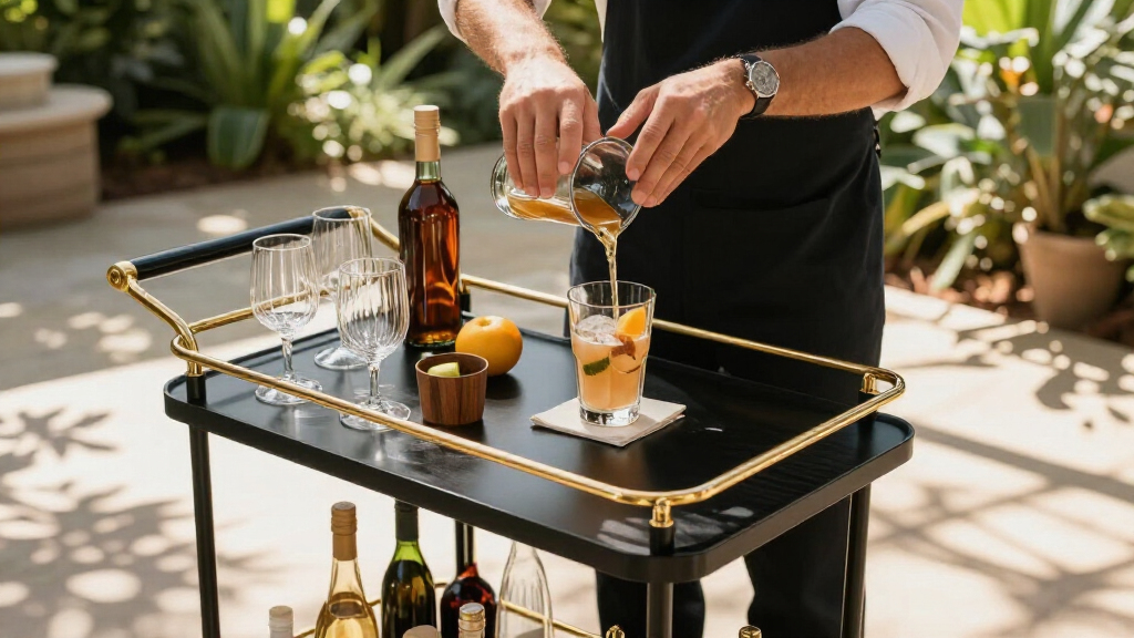 rolling bar cart luxury