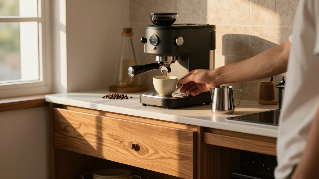 best espresso workstation cabinet with storage drawers