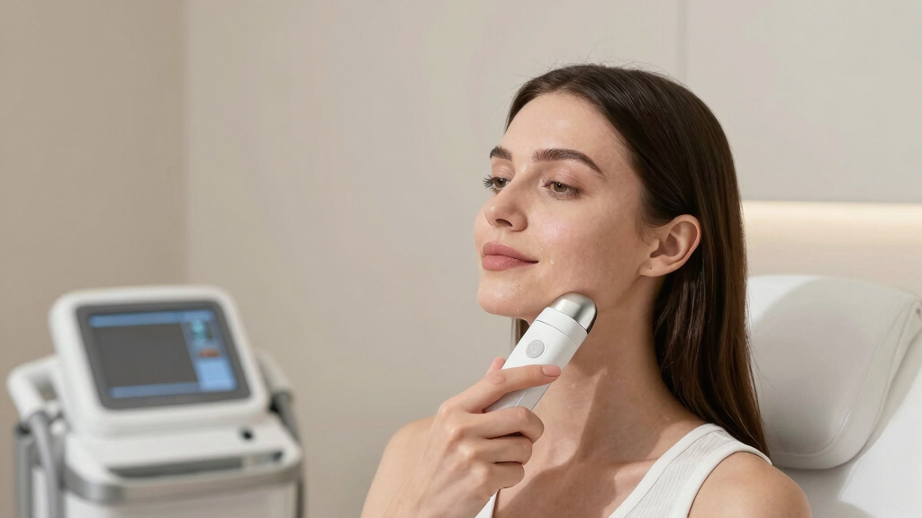 radio frequency skin tightening device for jawline