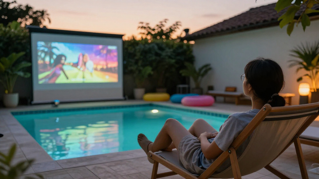 best outdoor projector for pool nights
