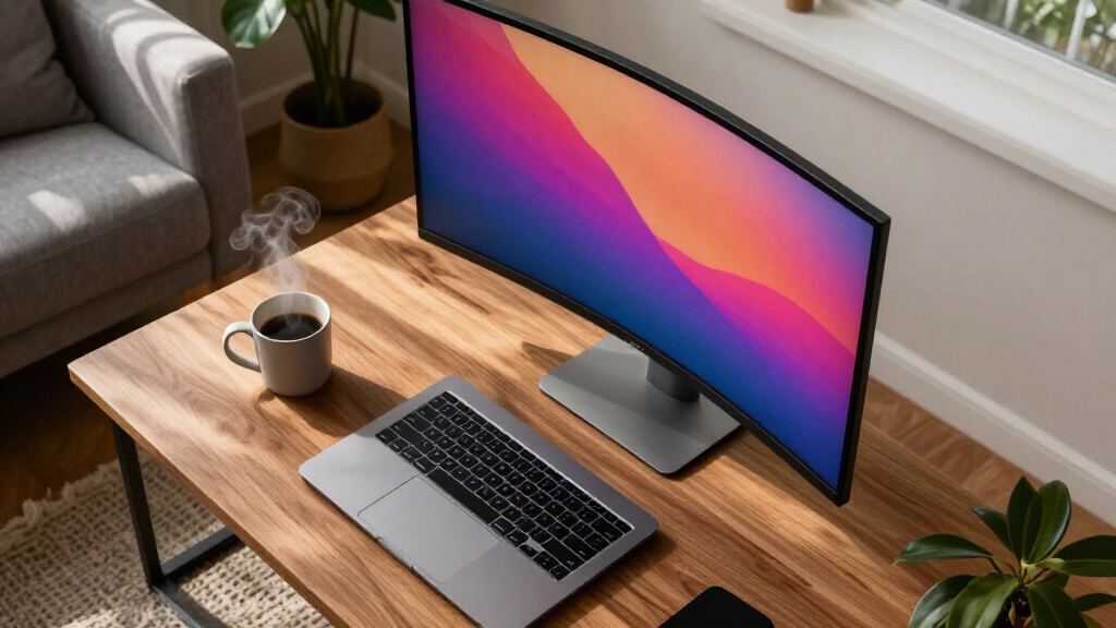 curved monitors for immersive viewing