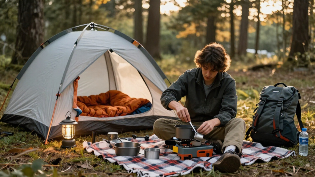 glamping camping gear set