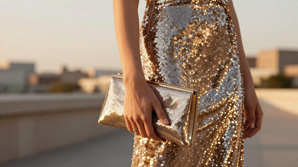 sequin evening clutches